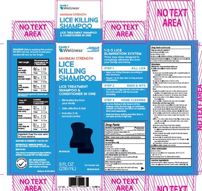 Principal Display Panel (Family Dollar Lice Shampoo 55319 253 08 82 253 08v3.0)